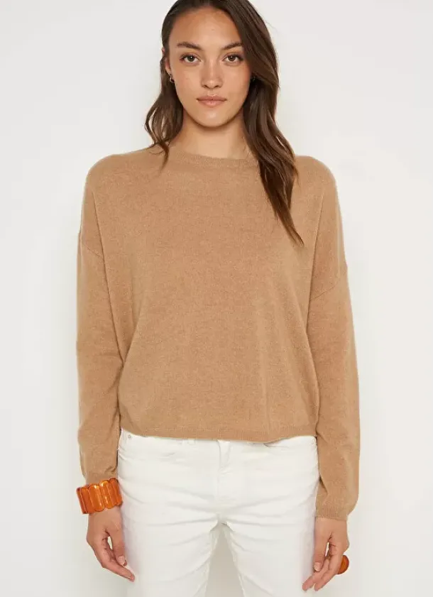 Sud Express Jumpers & Cardigans|Pull Pur Cachemire Camel Monna
