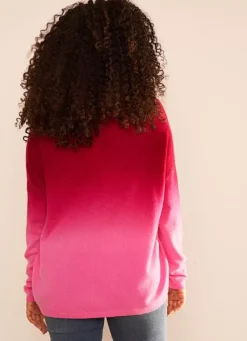 Sud Express Jumpers & Cardigans|Pull Tie&Dye 100% Cachemire Framboise Monjack