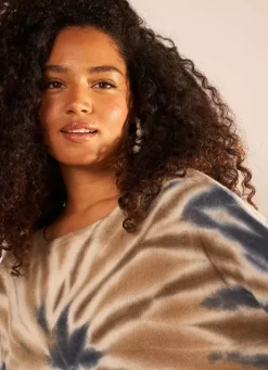 Sud Express Jumpers & Cardigans|Pull Tie&Dye 100% Cachemire Kaki Marcopi