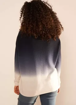 Sud Express Jumpers & Cardigans|Pull Tie&Dye 100% Cachemire Marine Monjack