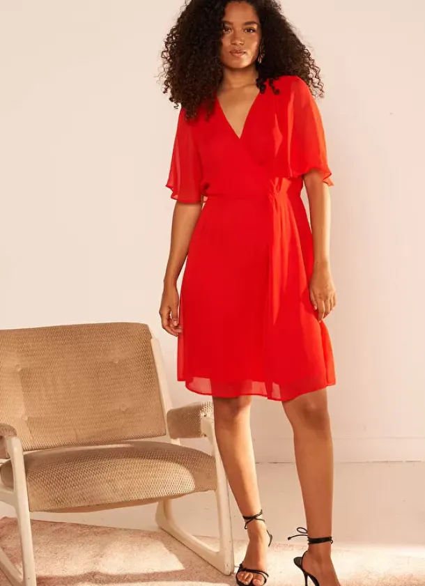 Sud Express Dresses & Overall|Robe Courte Elegante Rouge Rachibi
