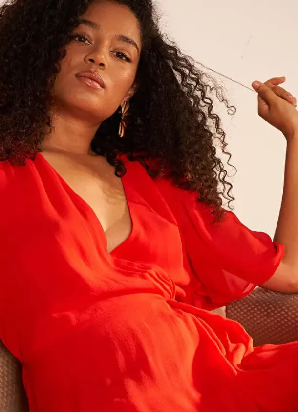 Sud Express Dresses & Overall|Robe Courte Elegante Rouge Rachibi