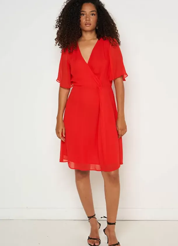 Sud Express Dresses & Overall|Robe Courte Elegante Rouge Rachibi