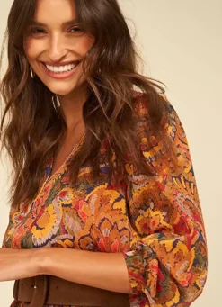 Sud Express Dresses & Overall|Robe Courte Imprimee Brique Ragatha