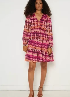Sud Express Dresses & Overall|Robe Courte Imprimee Framboise Ralanque