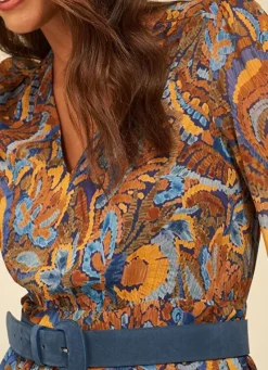 Sud Express Dresses & Overall|Robe Courte Imprimee Indigo Ragatha