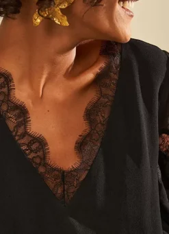 Sud Express Dresses & Overall|Robe Details Dentelle Noir Riloubi