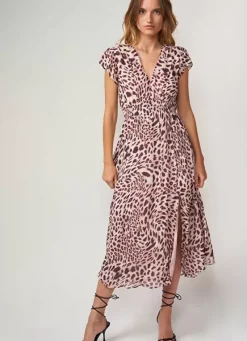 Sud Express Dresses & Overall|Robe Longue Encolure V Poudre Raeva