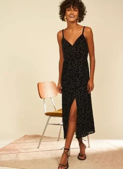 Sud Express Dresses & Overall|Robe Midi A Bretelle Noir Roxana