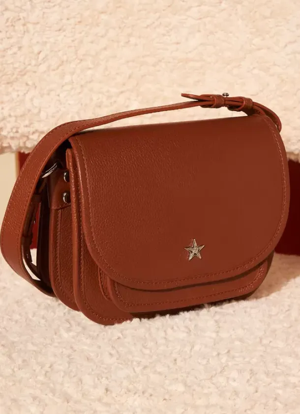 Sud Express Shoes & Accessories|Sac Besace En Cuir Camel Suny