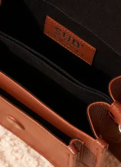 Sud Express Shoes & Accessories|Sac Besace En Cuir Camel Suny