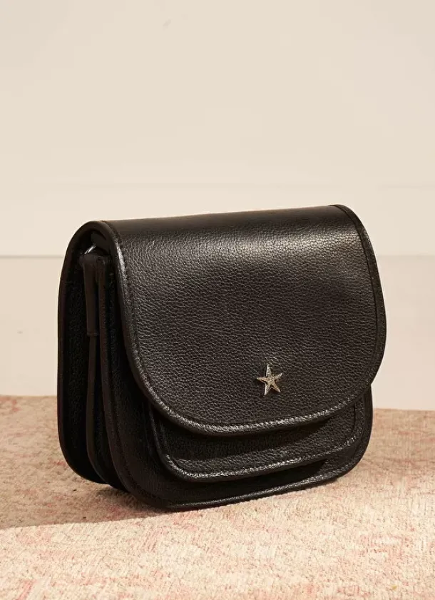 Sud Express Shoes & Accessories|Sac Besace En Cuir Noir Suny