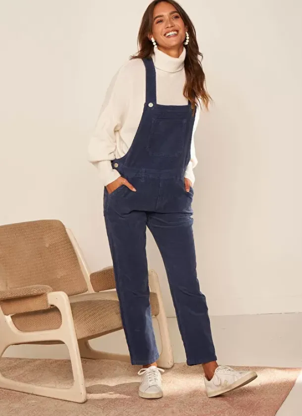 Sud Express Dresses & Overall|Salopette En Velours Indigo Sary