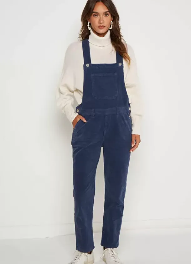 Sud Express Dresses & Overall|Salopette En Velours Indigo Sary