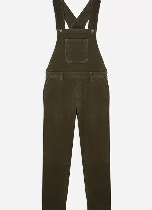 Sud Express Dresses & Overall|Salopette En Velours Kaki Sary