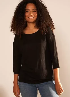 Sud Express T-Shirts|Tee-Shirt Basique Noir Tonia