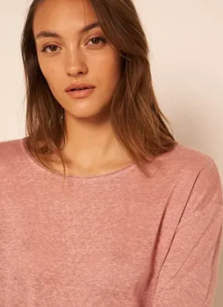 Sud Express T-Shirts|Tee-Shirt Basique Rose Tonia