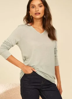 Sud Express T-Shirts|Tee-Shirt Manches Longues Amande Tassina