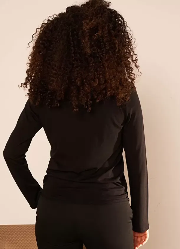 Sud Express T-Shirts|Tee-Shirt Manches Longues Noir Tabilo