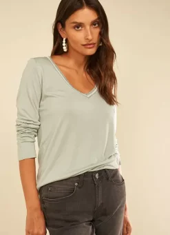 Sud Express T-Shirts|Tee-Shirt Manches Longues Amande Tabilo