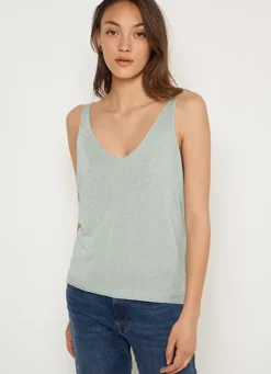 Sud Express Tops & Blouses|Top Details Maille Scintillante Amande Demoiselles