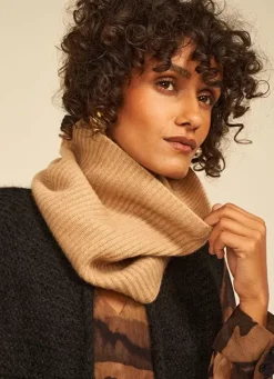 Sud Express Shoes & Accessories|Tour De Cou A Cotes En Cachemire Camel Enorax