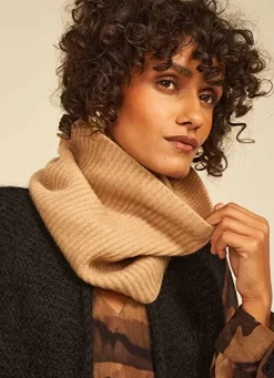 Sud Express Shoes & Accessories|Tour De Cou A Cotes En Cachemire Camel Enorax