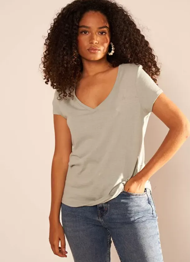 Sud Express T-Shirts|T-Shirt A Col Rond Amande Thelma