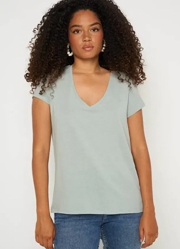 Sud Express T-Shirts|T-Shirt A Col Rond Amande Thelma
