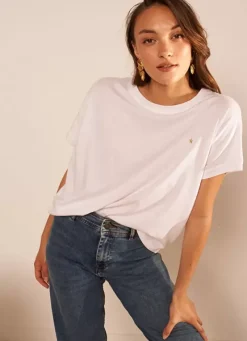 Sud Express T-Shirts|T-Shirt A Col Rond Blanc Tricia