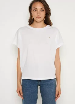 Sud Express T-Shirts|T-Shirt A Col Rond Blanc Tricia