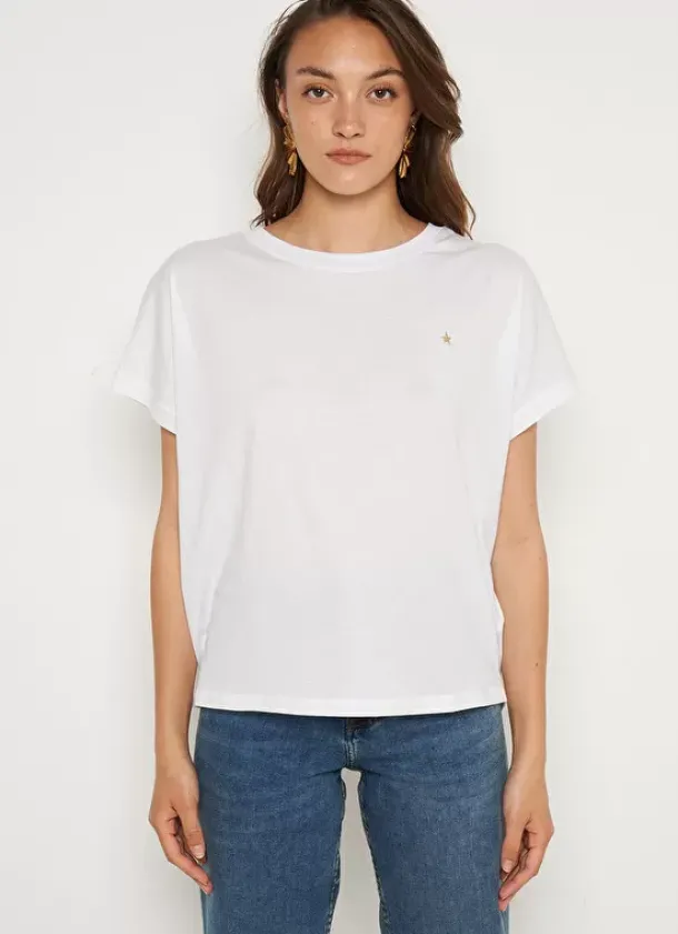 Sud Express T-Shirts|T-Shirt A Col Rond Blanc Tricia