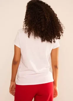 Sud Express T-Shirts|T-Shirt A Col V Blanc Thelma