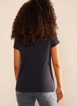 Sud Express T-Shirts|T-Shirt A Col V Marine Thelma