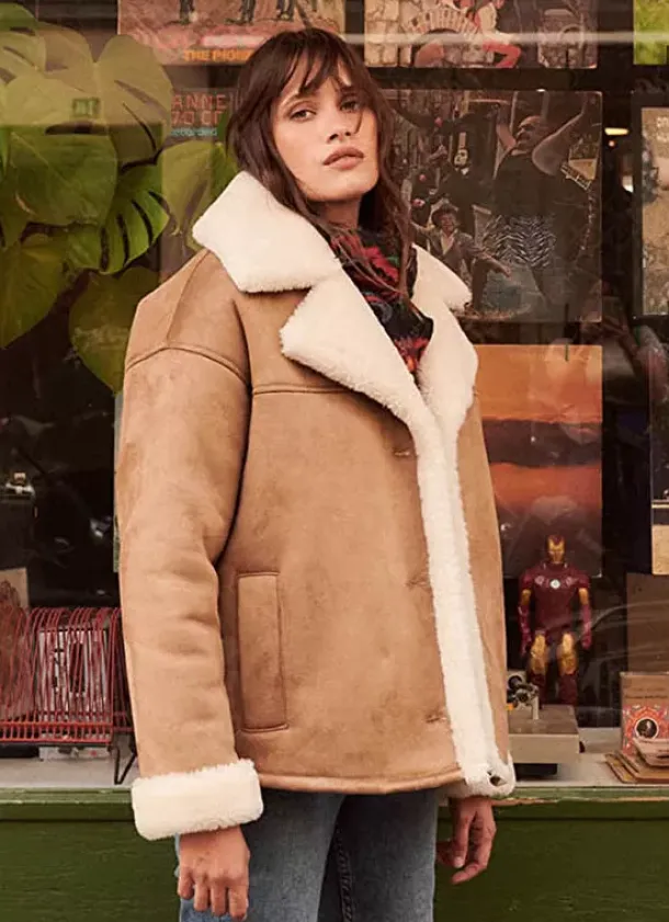 Sud Express Jackets & Coats|Veste Fausse Fourrure Camel Marina