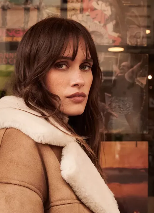 Sud Express Jackets & Coats|Veste Fausse Fourrure Camel Marina