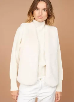 Sud Express Jackets & Coats|Veste Sans Manches Fausse Fourrure Craie Garinko