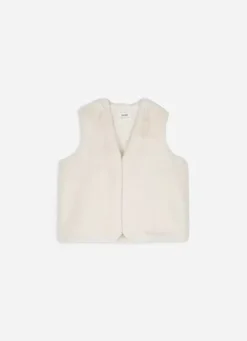 Sud Express Jackets & Coats|Veste Sans Manches Fausse Fourrure Craie Garinko