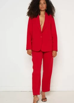 Sud Express Jackets & Coats|Veste Tailleur Rouge Vedena